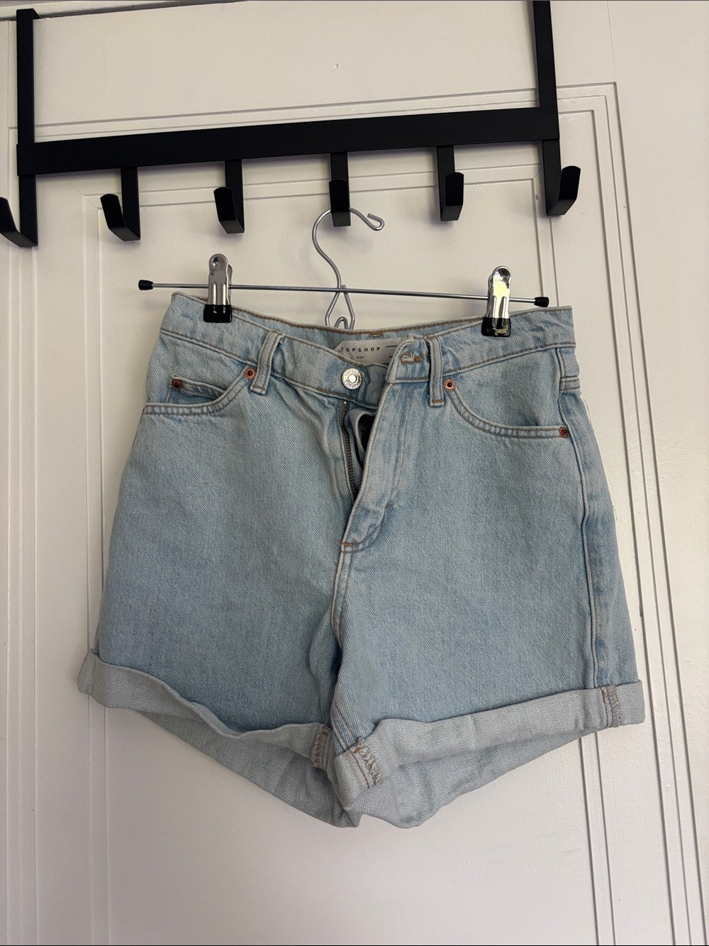 Topshop Light Blue Denim Women Shorts